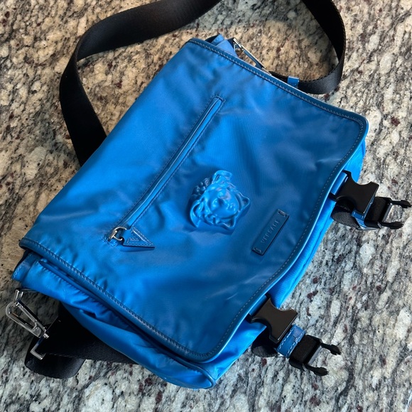 Versace La Medusa Nylon Messenger Bag - Picture 8 of 16